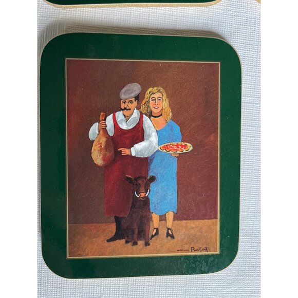 Guy Buffet Collection Tuscan Store Fronts Coaster Set Of 6 - Picture 6 of 8